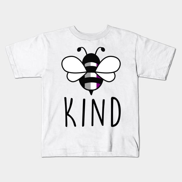 Be Kind Asexual Bee Gay Pride LGBT Rainbow Gift Kids T-Shirt by Lones Eiless